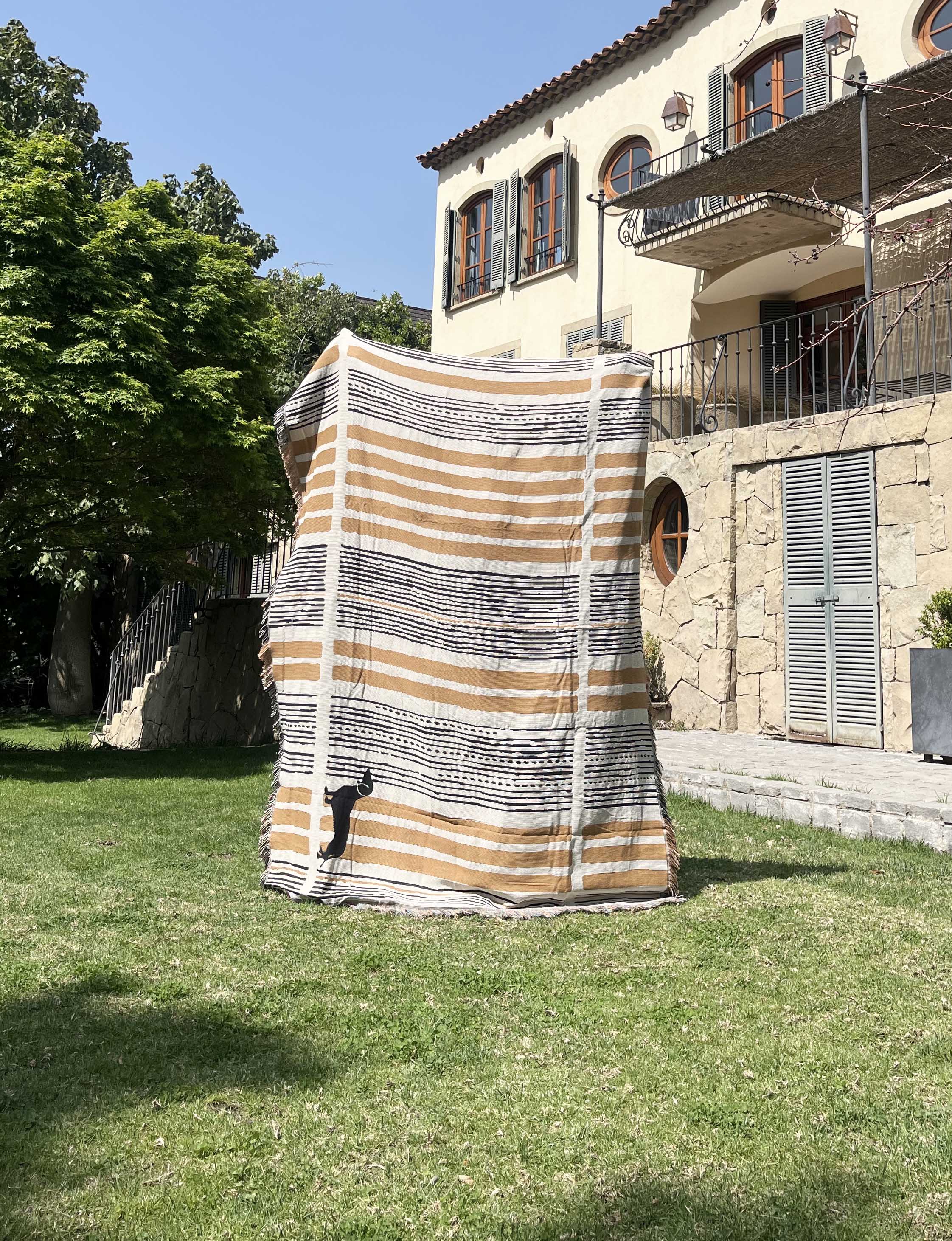 Manta Trama Ocre 160x210cm