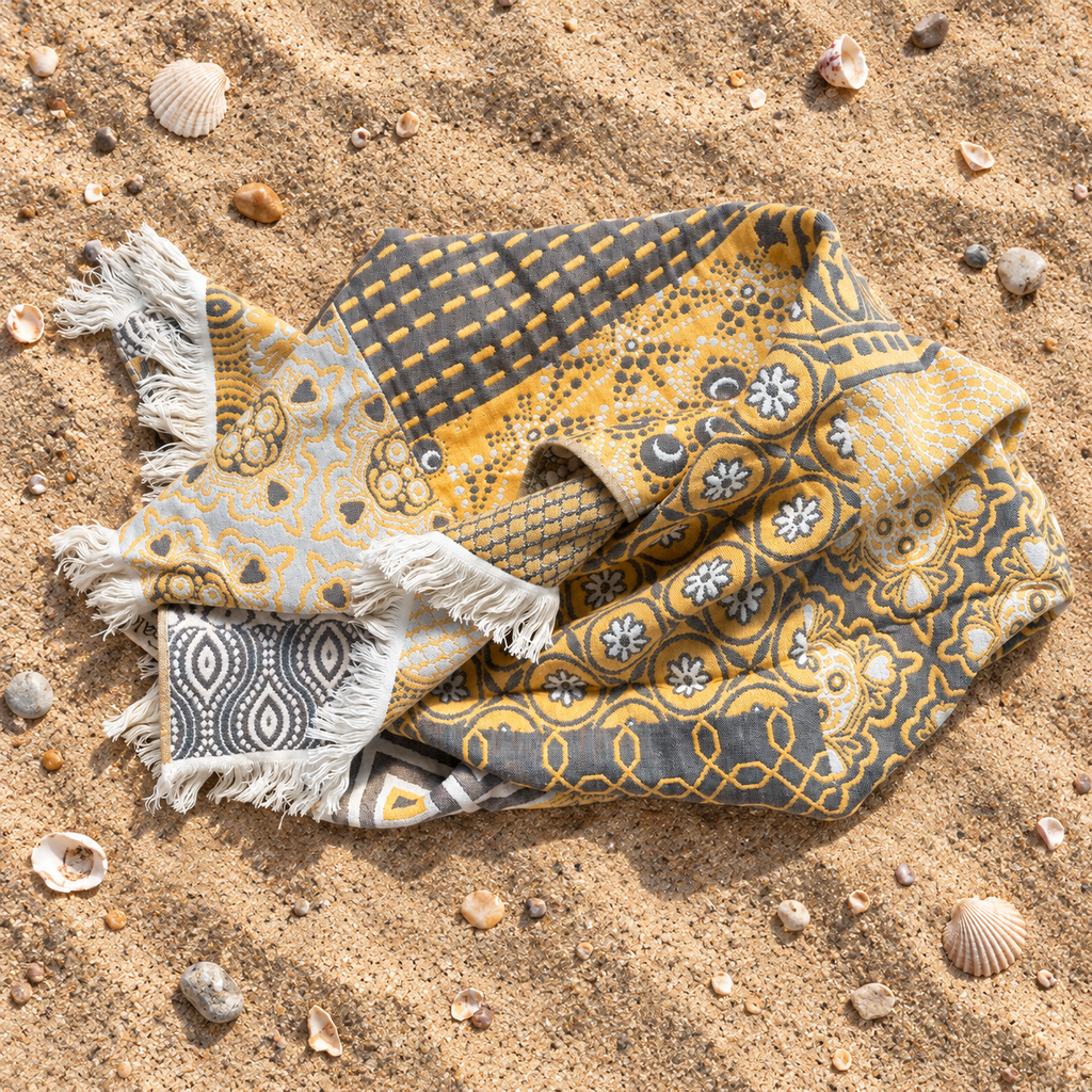 Toalla de Playa Reversible 170x80cm Patchwork