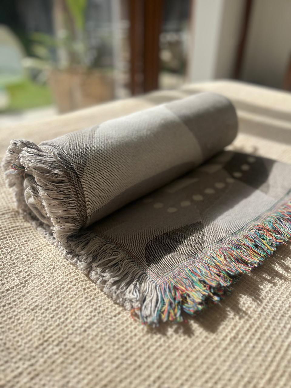 Manta beige 160x210cm